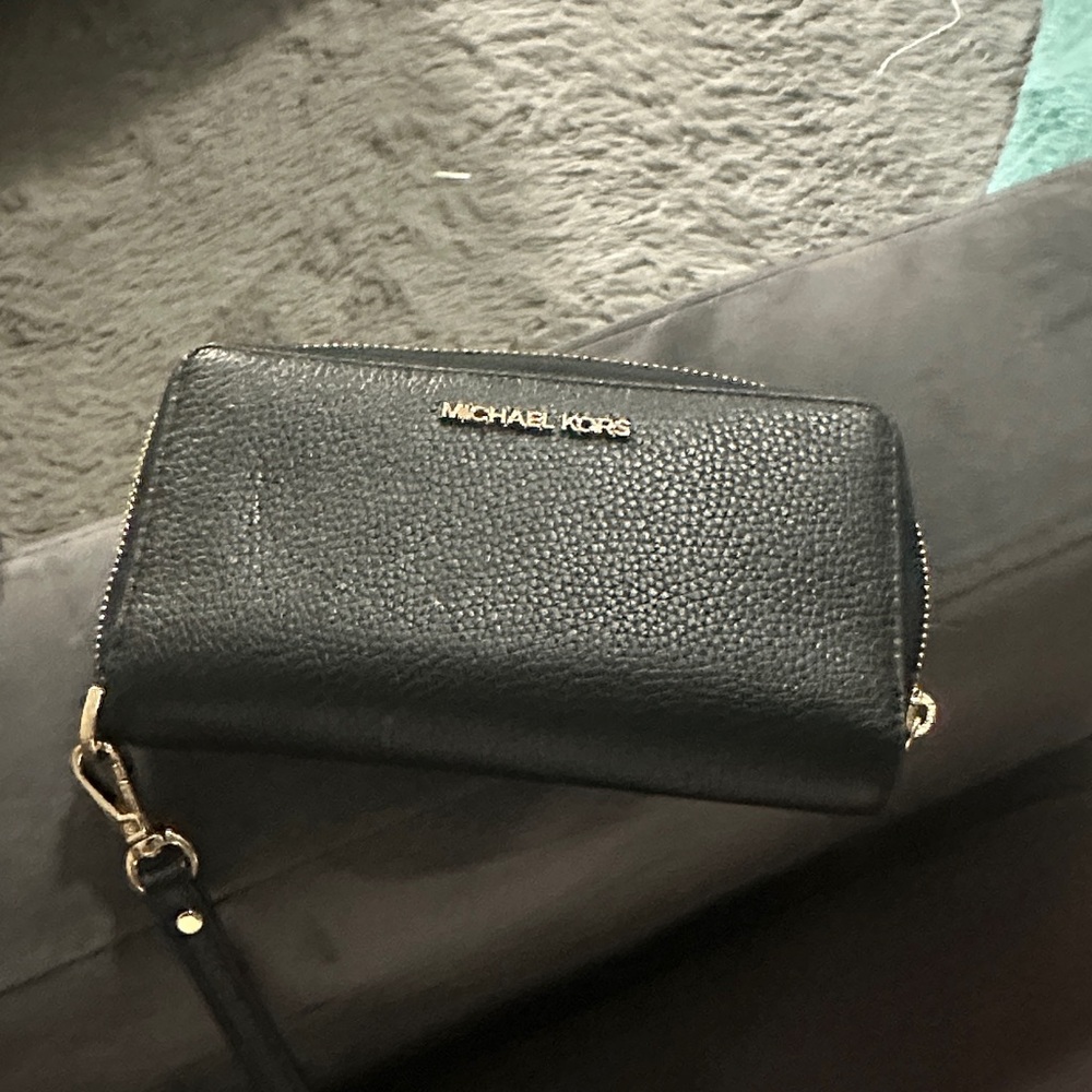 Michael Kors Black Wristlet Clutch